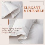 Edredón 100% algodón orgánico para todas las estaciones Wellos WL-BS016-K-YSS-US King 106 x 90 pulgadas blanco alta pote