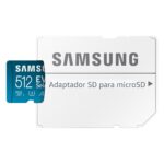 Samsung EVO Select tarjeta de memoria microSD + adaptador, 512 GB microSDXC, hasta 160 MB/s, 4K UHD, UHS-I, C10, U3, V30