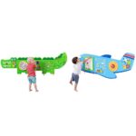 SPARK & WOW Paneles de pared de actividades de cocodrilo – Edades 18 meses – Juguete sensorial Montessori – 8 paneles de