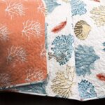 Juego de Edredon Reversible Coastal Reef Lush Decor 7 Piezas Queen con Cortinas 52 pulgadas