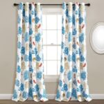 Juego de Edredon Reversible Coastal Reef Lush Decor 7 Piezas Queen con Cortinas 52 pulgadas