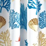 Juego de Edredon Reversible Coastal Reef Lush Decor 7 Piezas Queen con Cortinas 52 pulgadas