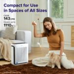 Purificador y Humidificador LEVOIT Vital 100S-P, Doble Función, Cobertura 1110 pies², WiFi, HEPA 3 Etapas, Modo Sueño, S