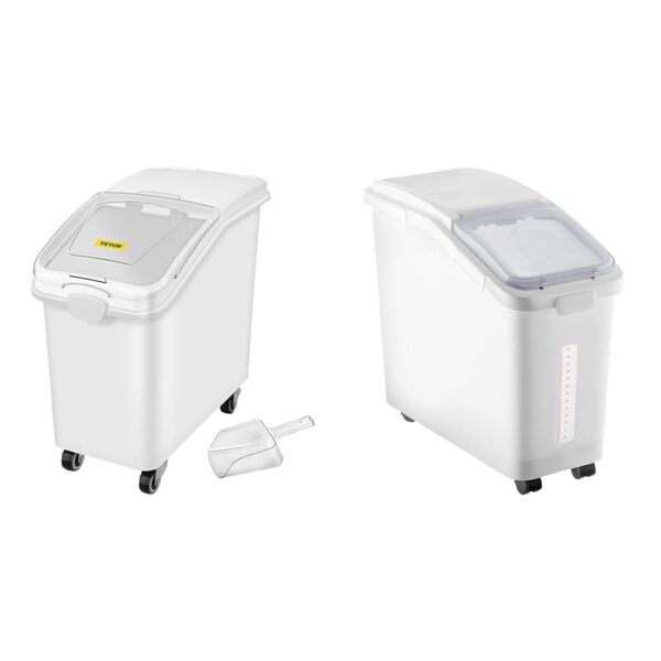 Contenedor de almacenamiento de ingredientes Vevor Mophorn 500 tazas con cuchara capacidad 11.4 galones acero inoxidable
