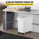 Contenedor de almacenamiento de ingredientes Vevor Mophorn 500 tazas con cuchara capacidad 11.4 galones acero inoxidable