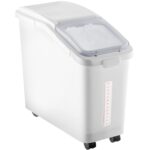 Contenedor de almacenamiento de ingredientes Vevor Mophorn 500 tazas con cuchara capacidad 11.4 galones acero inoxidable
