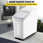Contenedor de almacenamiento de ingredientes Vevor Mophorn 500 tazas con cuchara capacidad 11.4 galones acero inoxidable