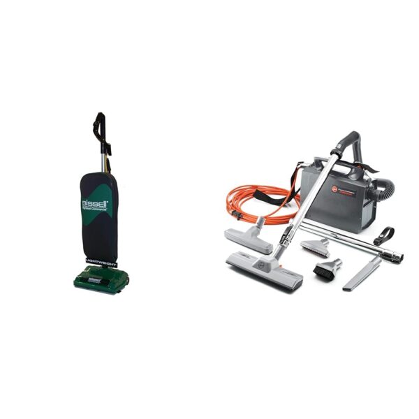 Paquete Aspiradora Vertical Bissell Commercial BGU8000 3.6 kg con Aspiradora Portátil Hoover Commercial PORTAPOWER 120V