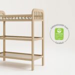 Storkcraft Pasadena - Cambiador con cambiador resistente al agua (madera flotante), certificado GREENGUARD Gold, incluye