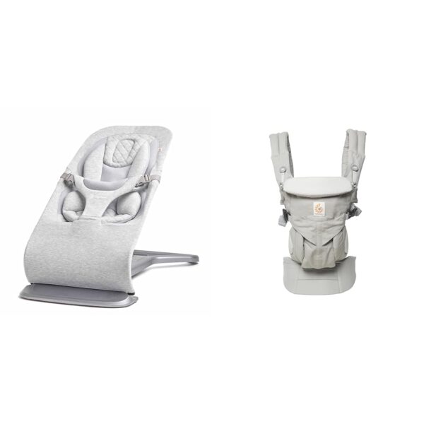 Ergobaby Evolve - Portabebés 3 en 1, ajustable multiposición, se adapta a recién nacidos a niños pequeños, gris claro y