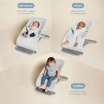Ergobaby Evolve - Portabebés 3 en 1, ajustable multiposición, se adapta a recién nacidos a niños pequeños, gris claro y