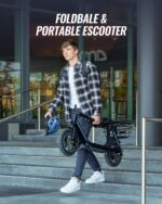 URBANMAX Patinete eléctrico X2 para adultos con canasta, scooter eléctrico de 12 pulgadas para adolescentes con máximo 2