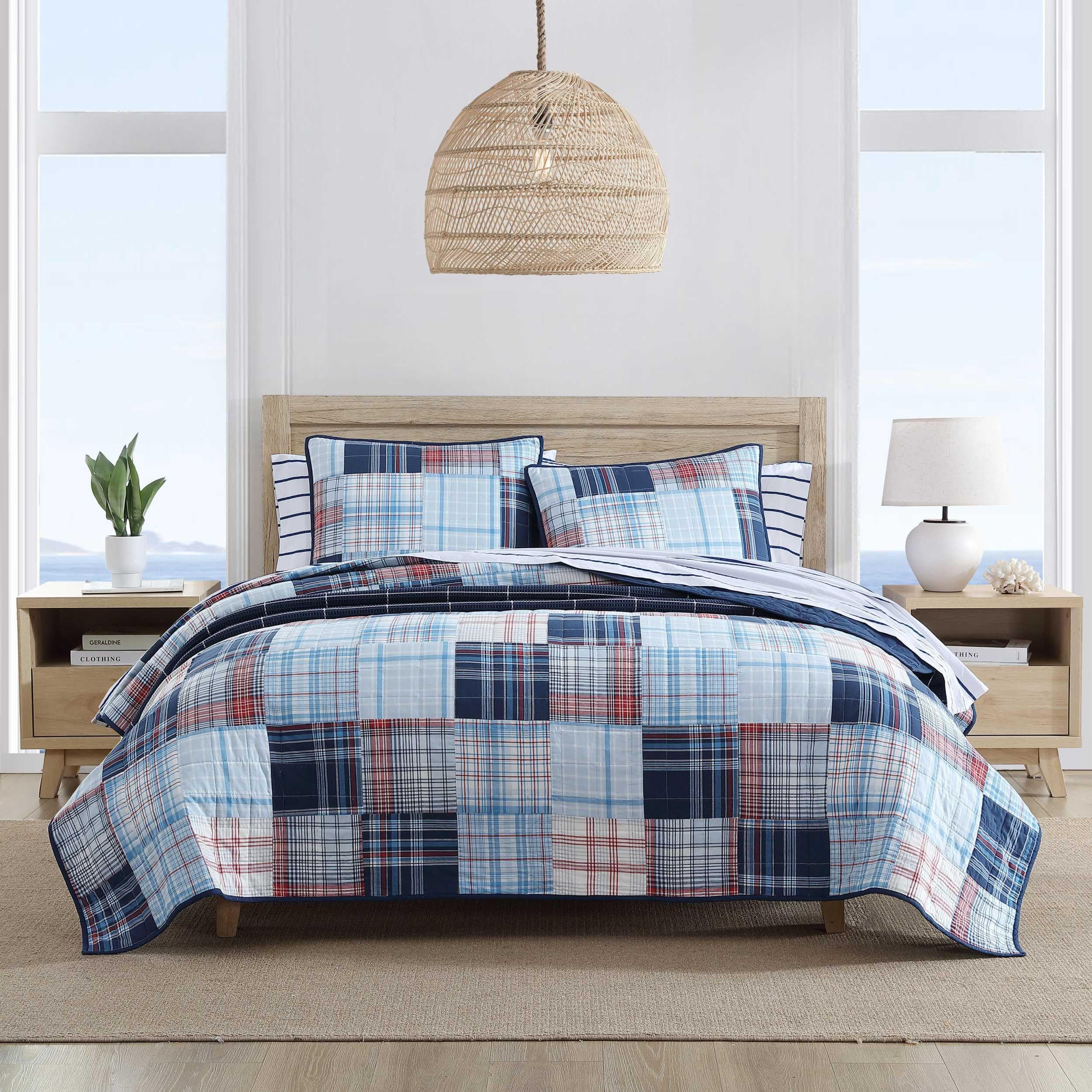Version 1.0.0 Edredon Nautica Revman International USHSGR1286817 acolchado suave decoracion hogar Stony Point Blue King