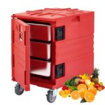 Transportador de alimentos aislado Asypets 2 retención de temperatura diseño apilable anillo de sellado asas de acero in