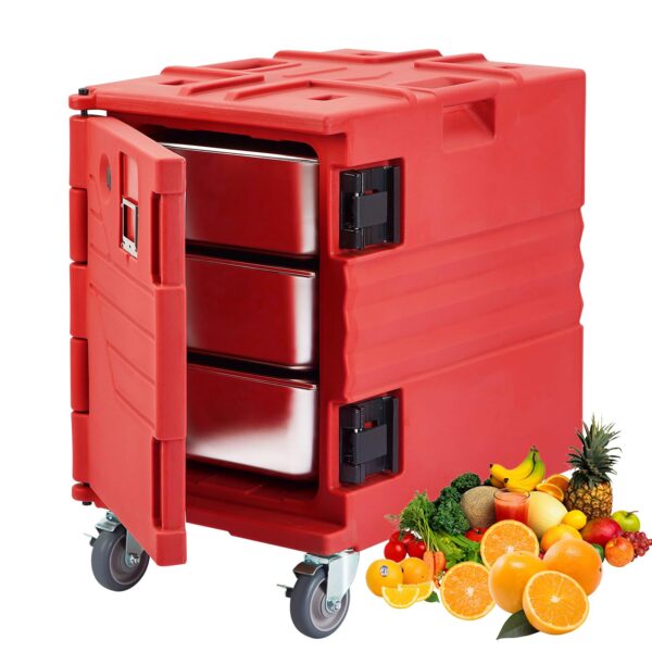 Transportador de alimentos aislado Asypets 2 retención de temperatura diseño apilable anillo de sellado asas de acero in