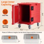 Transportador de alimentos aislado Asypets 2 retención de temperatura diseño apilable anillo de sellado asas de acero in
