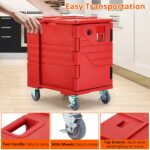 Transportador de alimentos aislado Asypets 2 retención de temperatura diseño apilable anillo de sellado asas de acero in