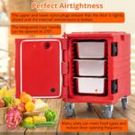 Transportador de alimentos aislado Asypets 2 retención de temperatura diseño apilable anillo de sellado asas de acero in