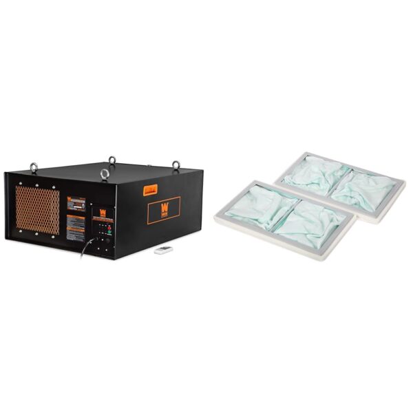 Paquete Sistema Filtracion de Aire Industrial WEN AF1270 4.2A 3 Velocidades 1270 CFM y Filtros Interiores 1 Micron para