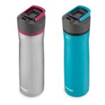 Juego de 2 Botellas de Agua Contigo Jackson 2.0 Plástico Libre de BPA y Cortland Chill 2.0 Acero Inoxidable Térmico con