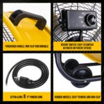 Ventilador de Tambor Metal Inclinacion Alta Velocidad Tornado 24 Pulgadas 8540 CFM y Cable de Extension Southwire 2588SW