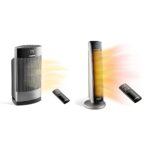 Paquete Calentador Lasko Ellipse Mesa Cerámica CD12950 con Antivolcado y Torre Cerámica Oscilante con Termostato