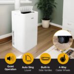 Aire acondicionado portátil Whirlpool WHNP141HAW 14000 BTU con calentador y deshumidificador cobertura 700 pies cuadrado
