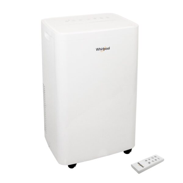 Aire acondicionado portátil Whirlpool WHNP141AW 14000 BTU con deshumidificador enfría hasta 65 metros cuadrados 115V par