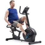 Bicicleta reclinada Sunny Health & Fitness SF-RB424002 asiento acolchado ancho 15 niveles resistencia magnetica aplicaci