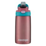 Botella de agua infantil Termo Contigo Acero inoxidable 13 onzas Paquete de 2 piezas Tapa antiderrames Colores Océano y