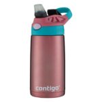 Botella de agua infantil Termo Contigo Acero inoxidable 13 onzas Paquete de 2 piezas Tapa antiderrames Colores Océano y