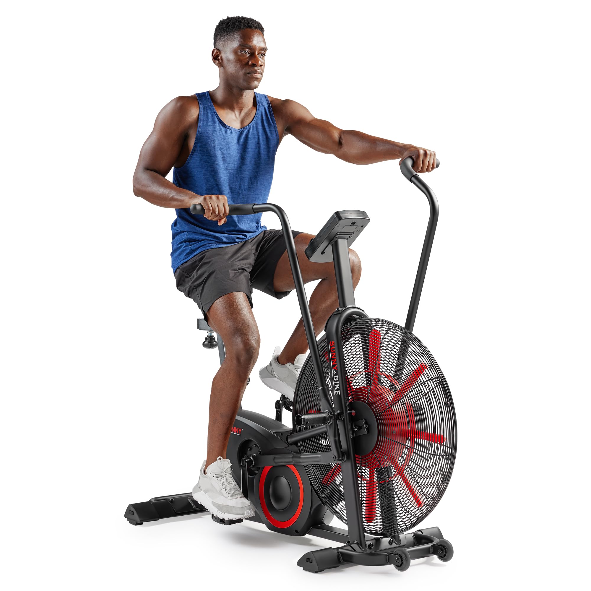 Version 1.0.0 Bicicleta de ventilador Sunny Health Fitness SF-B223018 resistencia al aire HIIT cuerpo completo cardio