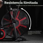 Bicicleta de ventilador Sunny Health Fitness SF-B223018 resistencia al aire HIIT cuerpo completo cardio