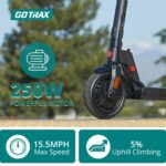 Gotrax XR Elite Electric Scooter for Adults, Max 16 Mile Range and 15.5Mph Speed 250W/300W Motor, 8.5" Tire, with Long L