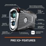 Telémetro láser Bushnell Golf Pro X3+ con velocidad del viento, compensación de pendiente y elementos | Alcance de 1300