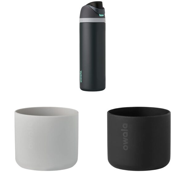 Termo Botella de Agua Owala FreeSip Acero Inoxidable con Funda Protectora de Silicona Antideslizante