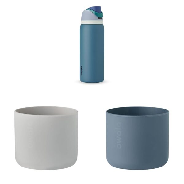 Termo Botella de Agua de Acero Inoxidable Owala FreeSip con Funda de Silicona Antiderrapante