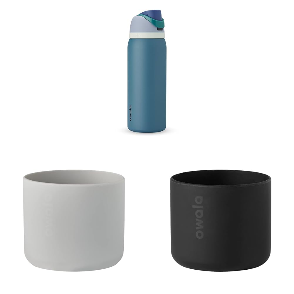 Version 1.0.0 Botella de Agua Térmica Owala FreeSip de Acero Inoxidable con Funda Protectora de Silicona Antideslizante