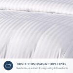 Edredon alternativa plumon Blue Ridge Home Fashions 120002-02 Duraloft algodon 100% damasquinado 500 hilos ligero tamano