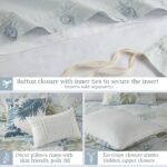 Juego de funda de edredón Harbor House HH12-1854 algodón estampado palma tropical tamaño Queen 3 piezas ropa de cama cos