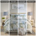 Juego de funda de edredón Harbor House HH12-1854 algodón estampado palma tropical tamaño Queen 3 piezas ropa de cama cos