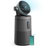 Purificador de aire con ventilador circulador AROEVE MK08W cobertura 184 metros cuadrados WiFi control inteligente 2 en
