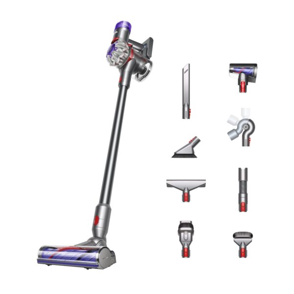 Aspiradora Inalámbrica de Palo Dyson V8 Extra – Motor Digital V8, 40 Min Autonomía, Cabezal Motorbar Antienredos, 9 Acce
