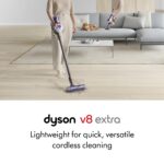 Aspiradora Inalámbrica de Palo Dyson V8 Extra – Motor Digital V8, 40 Min Autonomía, Cabezal Motorbar Antienredos, 9 Acce