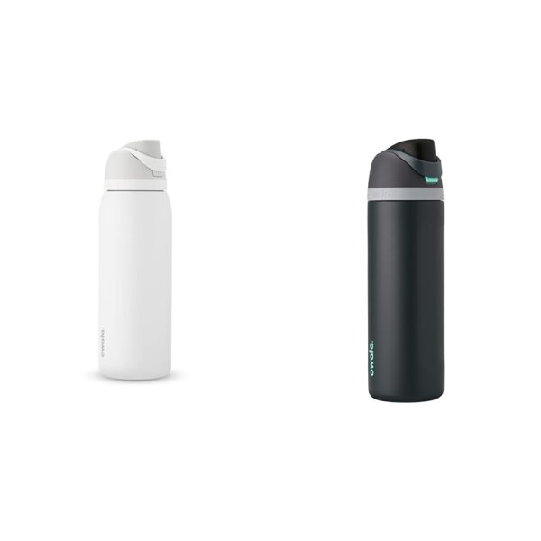 Termo Botella de Agua Owala FreeSip Acero Inoxidable 40 oz con Popote Paquete de 2 Piezas