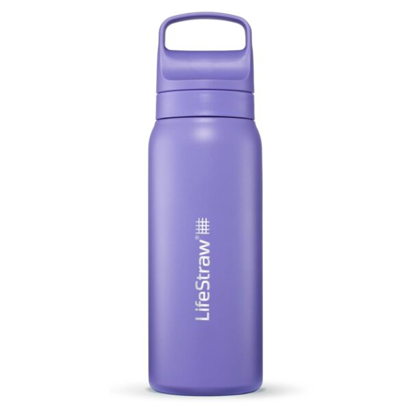 Botella con Filtro de Agua de Acero Inoxidable LifeStraw Go Series LGV42STPWW 24 oz Morado Thistle