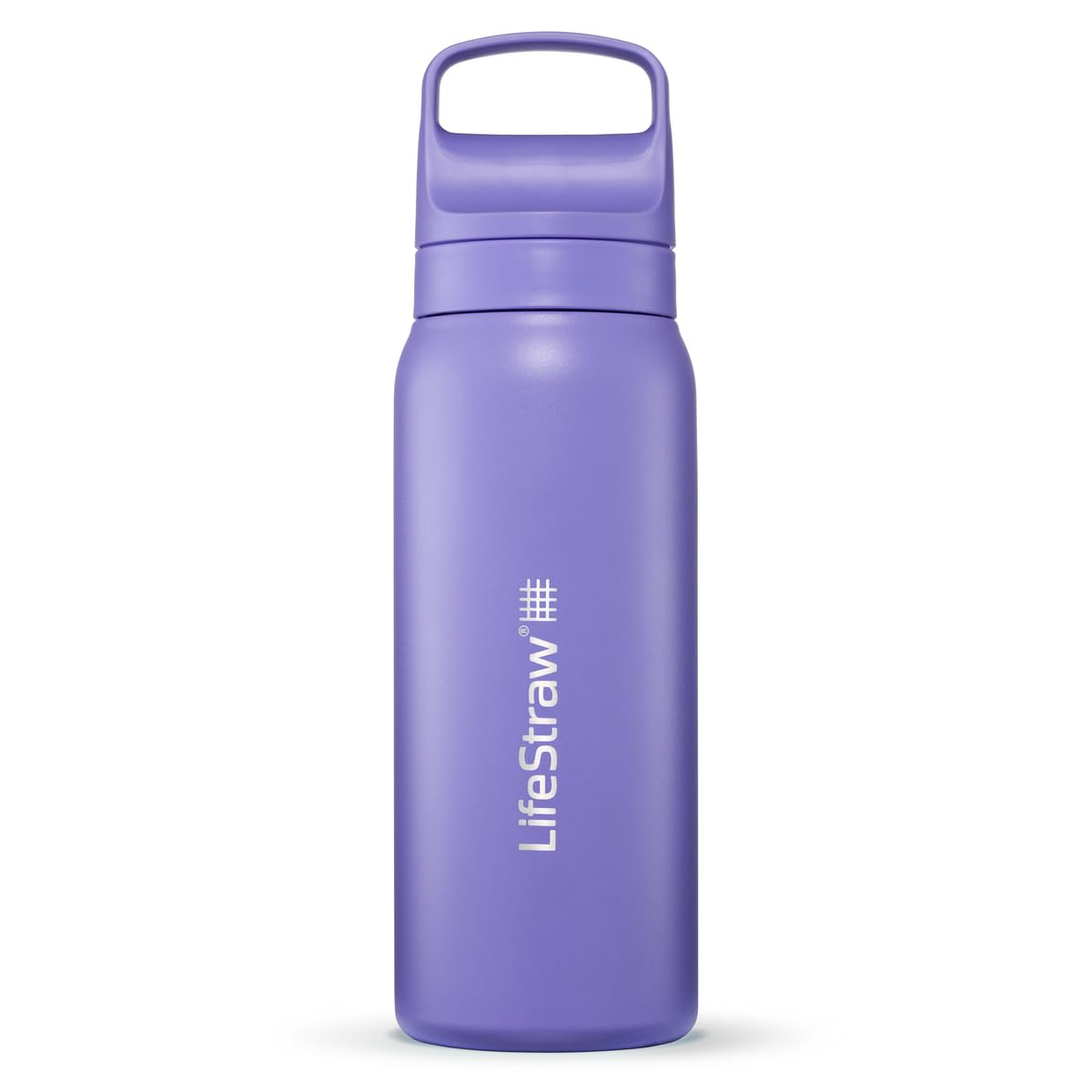 Version 1.0.0 Botella con Filtro de Agua de Acero Inoxidable LifeStraw Go Series LGV42STPWW 24 oz Morado Thistle