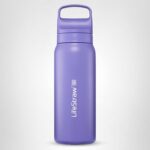 Botella con Filtro de Agua de Acero Inoxidable LifeStraw Go Series LGV42STPWW 24 oz Morado Thistle