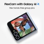 Teléfono Plegable Samsung Galaxy Z Flip6 SM-F741ULBEXAA desbloqueado 512GB FlexCam cámara 50MP Android 2024