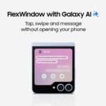 Teléfono Plegable Samsung Galaxy Z Flip6 SM-F741ULBEXAA desbloqueado 512GB FlexCam cámara 50MP Android 2024